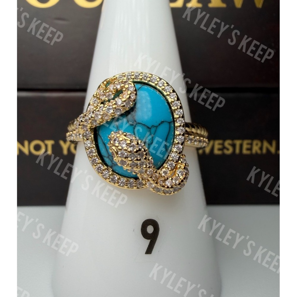 Size 9 Bomb Party Outlaw Ring - RG96547 RARE UNICORN Softspoken Savage - Gold